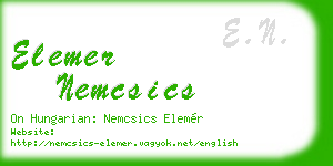 elemer nemcsics business card